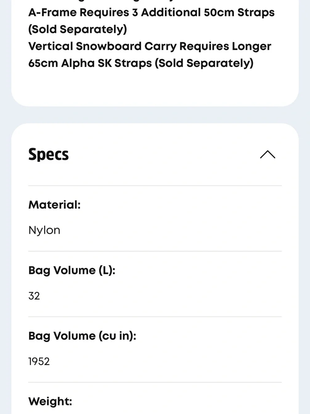 Arc'teryx Alpha SK 32 Red and Black backcountry ski